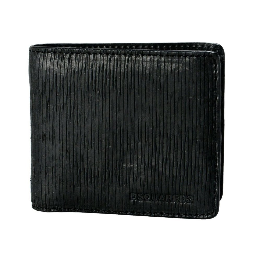 Dsquared2 Black Textured Leather Bifold Wallet
